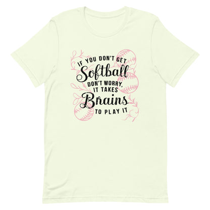 Softball Brains | Adult T-Shirt