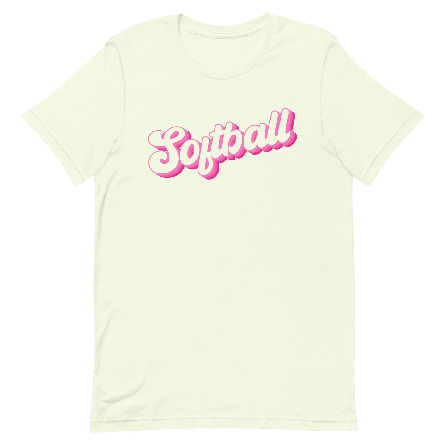 Softball Groovy Pink | Adult T-Shirt