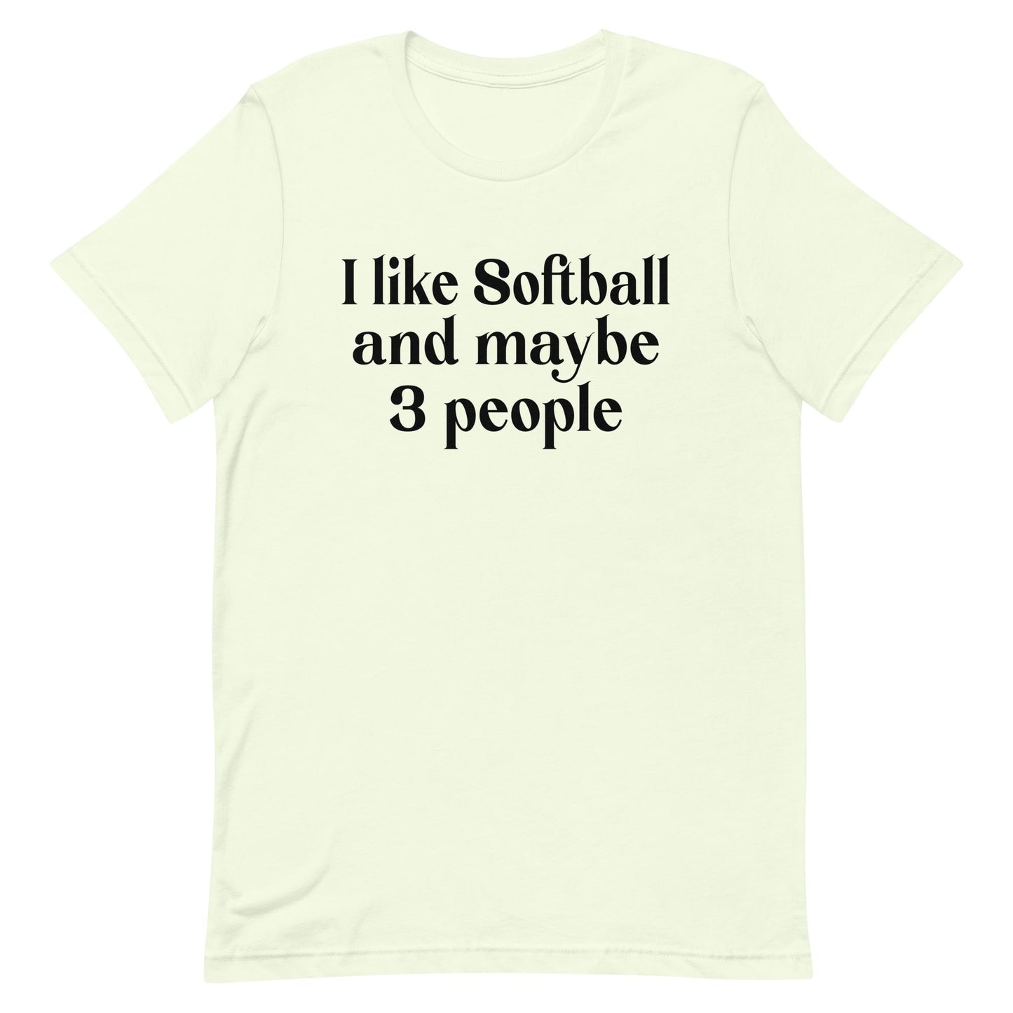 Softball and Three | Adult T-Shirt