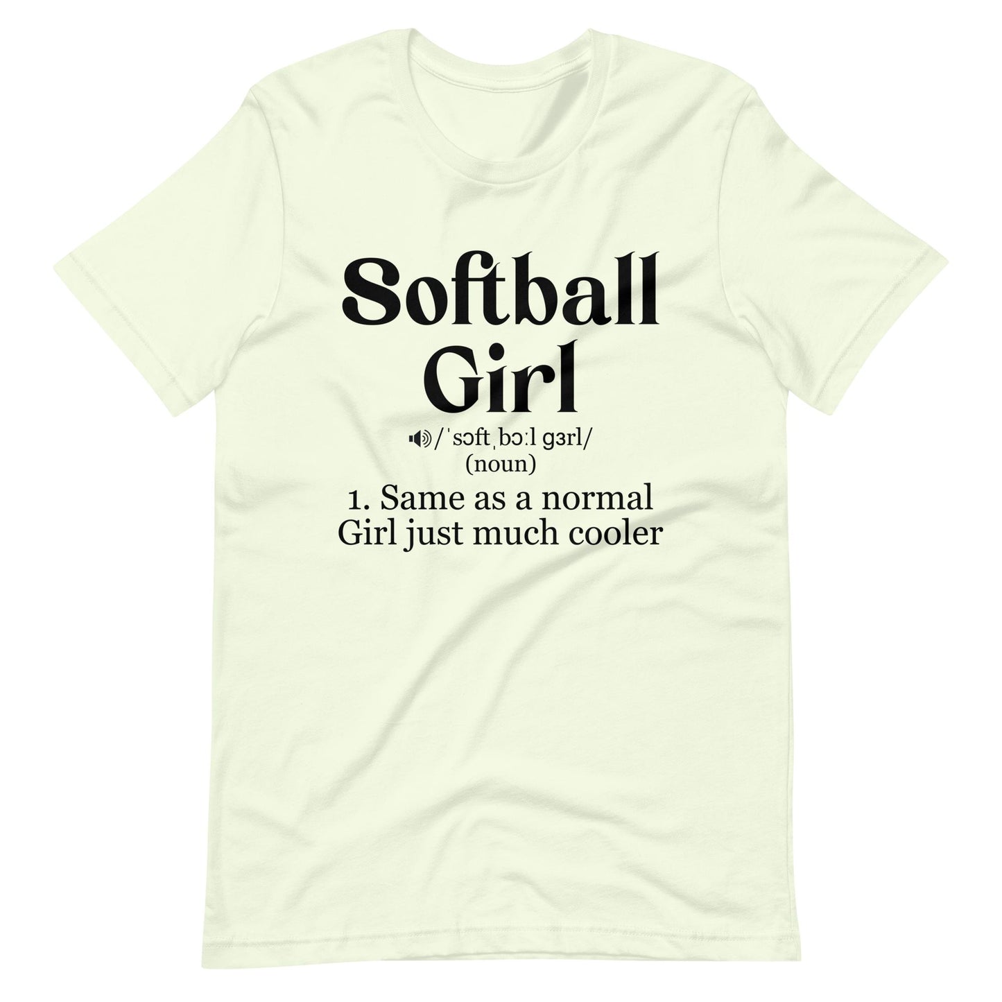 Softball Girl Definition | Adult T-Shirt