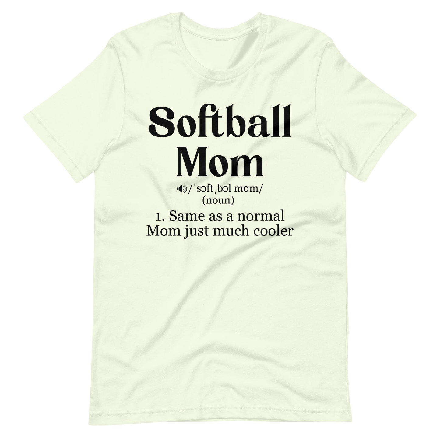 Cool Softball Mom | Adult T-Shirt