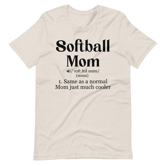 Cool Softball Mom | Adult T-Shirt