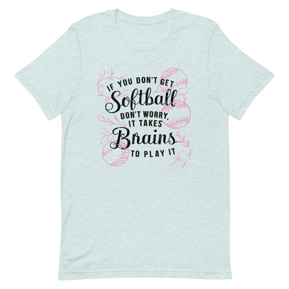 Softball Brains | Adult T-Shirt