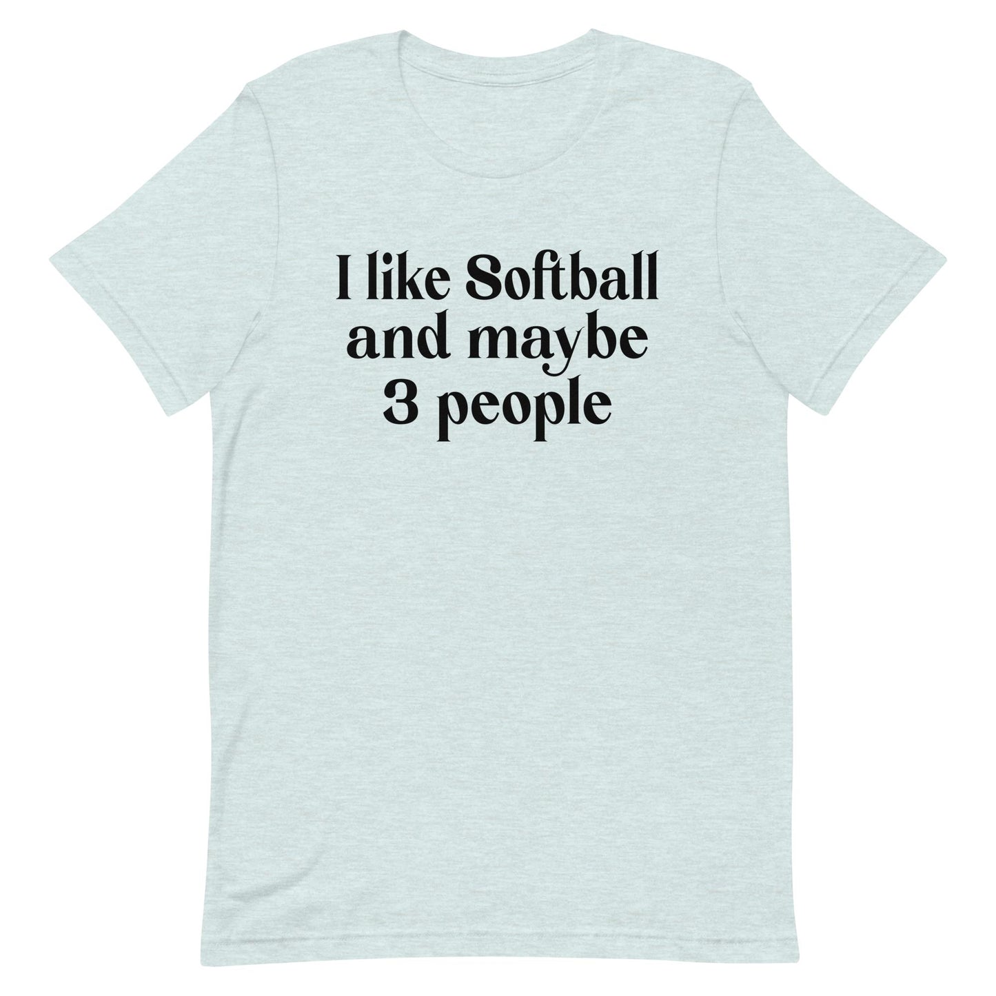 Softball and Three | Adult T-Shirt