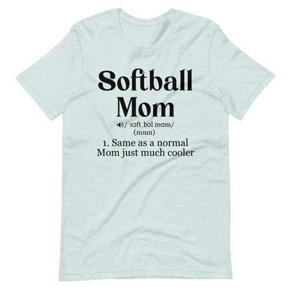 Cool Softball Mom | Adult T-Shirt