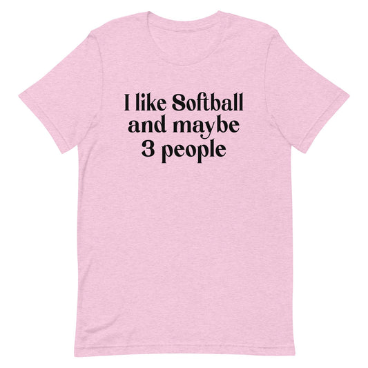 Softball and Three | Adult T-Shirt