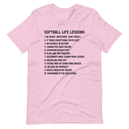 Softball Life Lessons | Adult T-Shirt