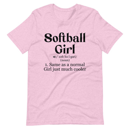 Softball Girl Definition | Adult T-Shirt