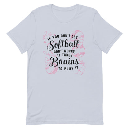 Softball Brains | Adult T-Shirt