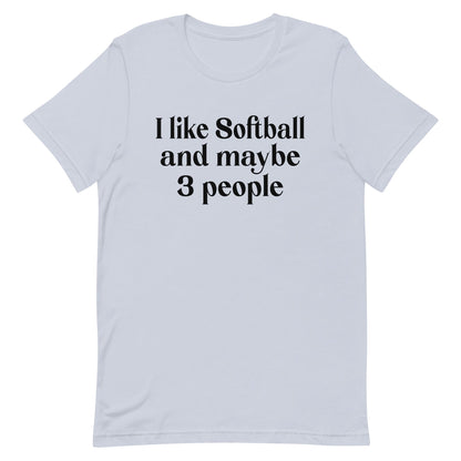 Softball and Three | Adult T-Shirt