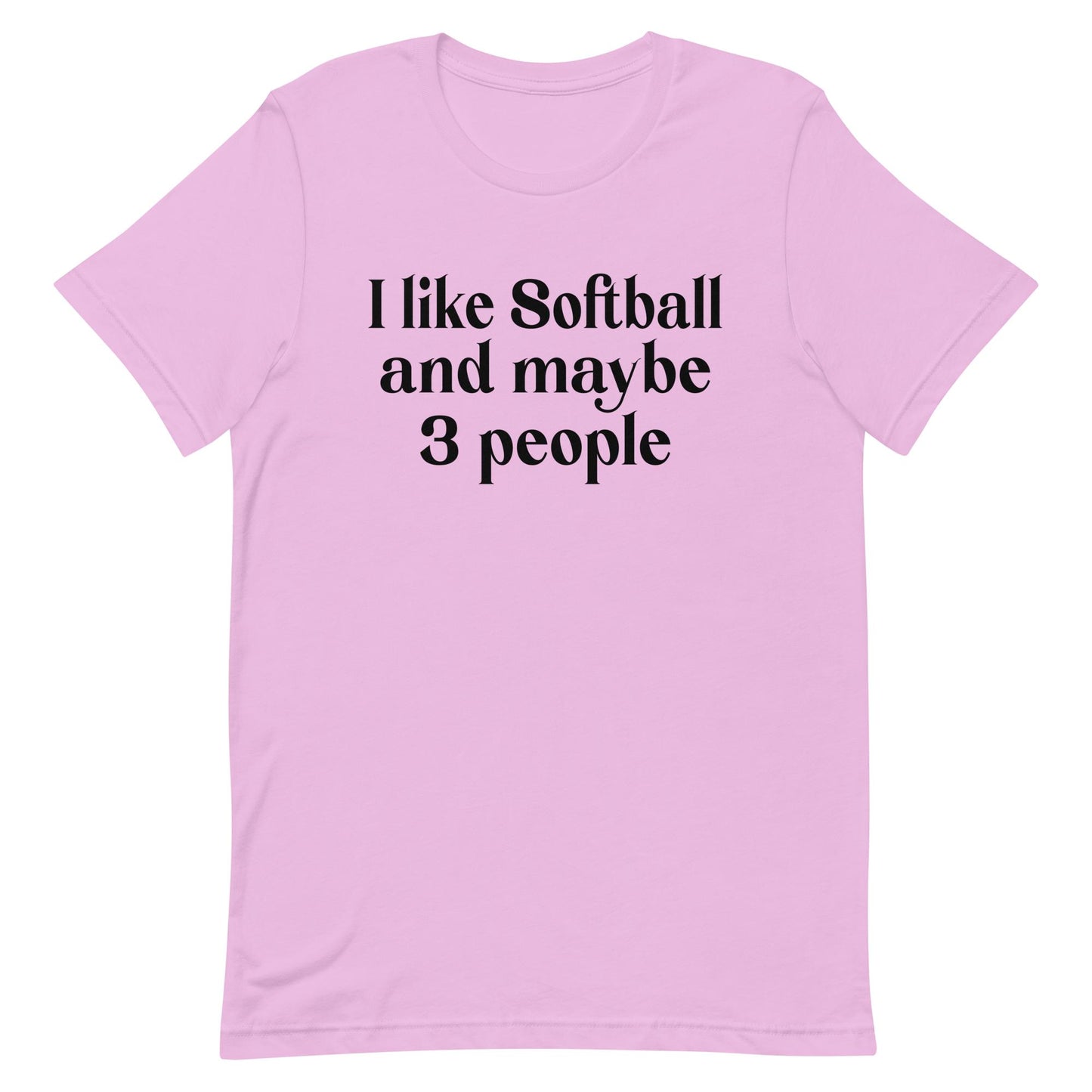 Softball and Three | Adult T-Shirt