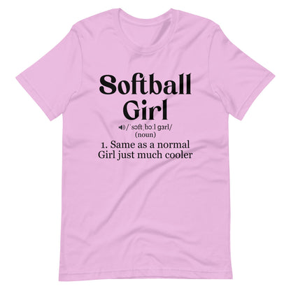 Softball Girl Definition | Adult T-Shirt