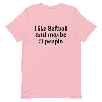 Softball and Three | Adult T-Shirt