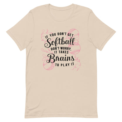 Softball Brains | Adult T-Shirt