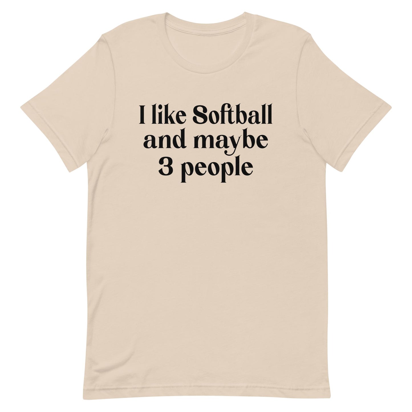 Softball and Three | Adult T-Shirt