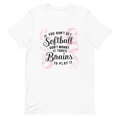 Softball Brains | Adult T-Shirt