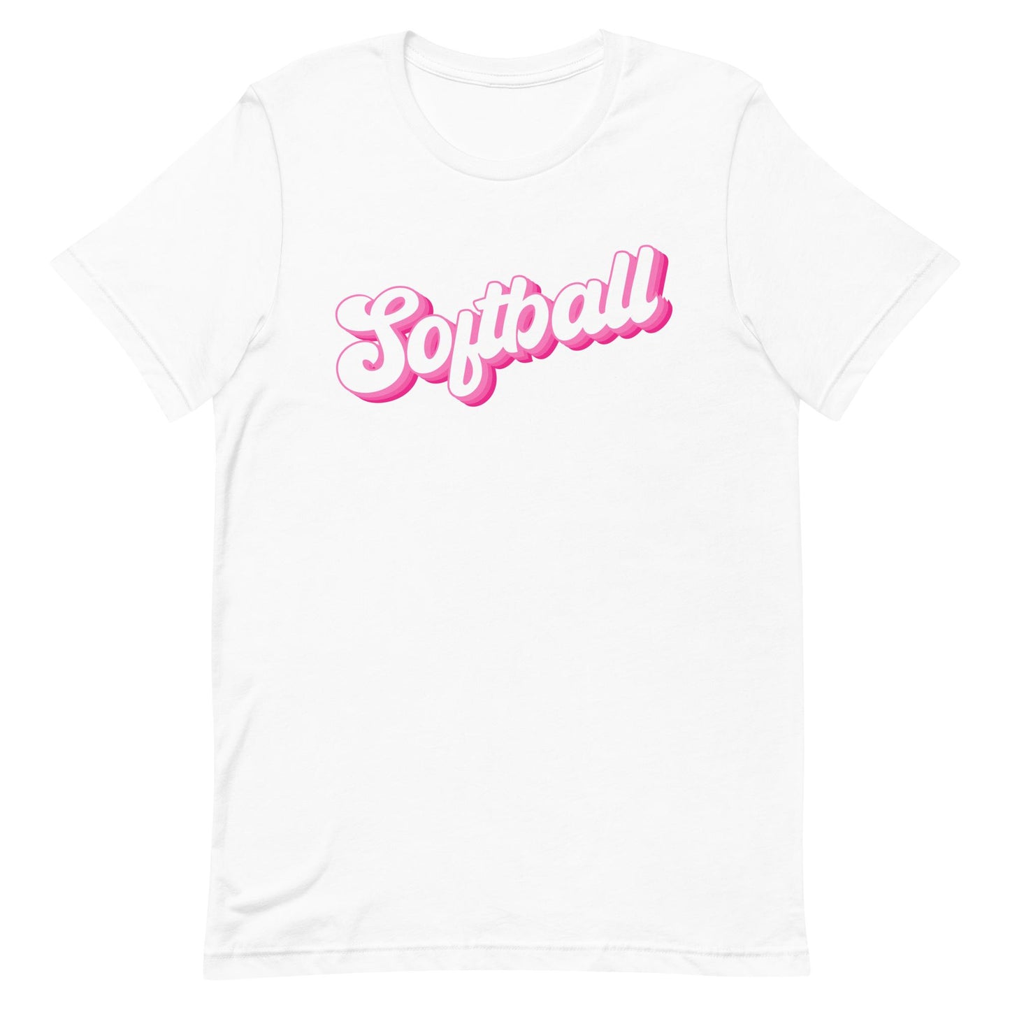 Softball Groovy Pink | Adult T-Shirt