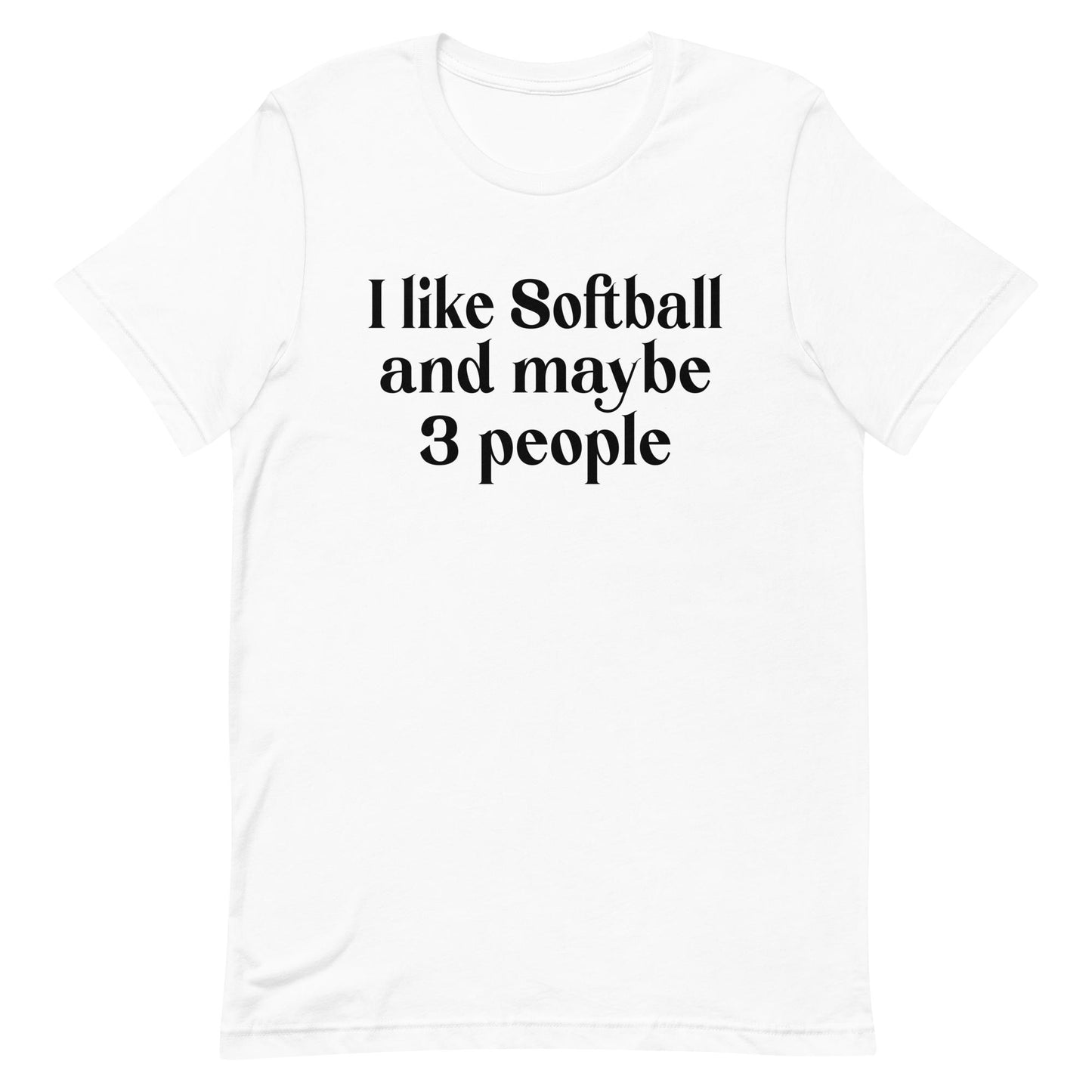 Softball and Three | Adult T-Shirt