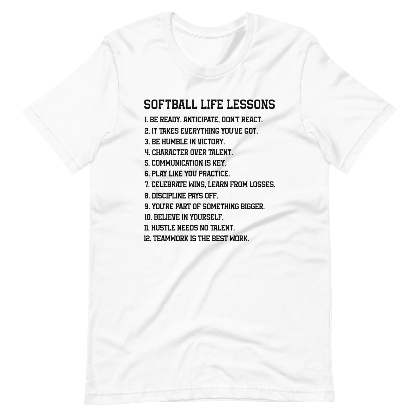 Softball Life Lessons | Adult T-Shirt