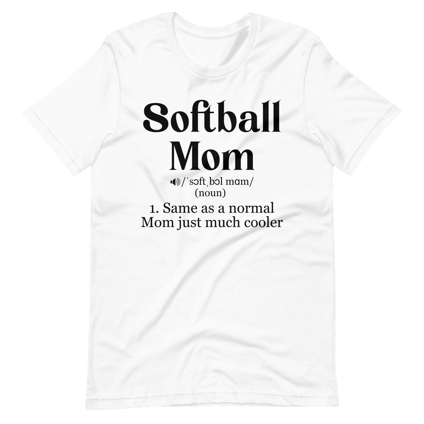 Cool Softball Mom | Adult T-Shirt